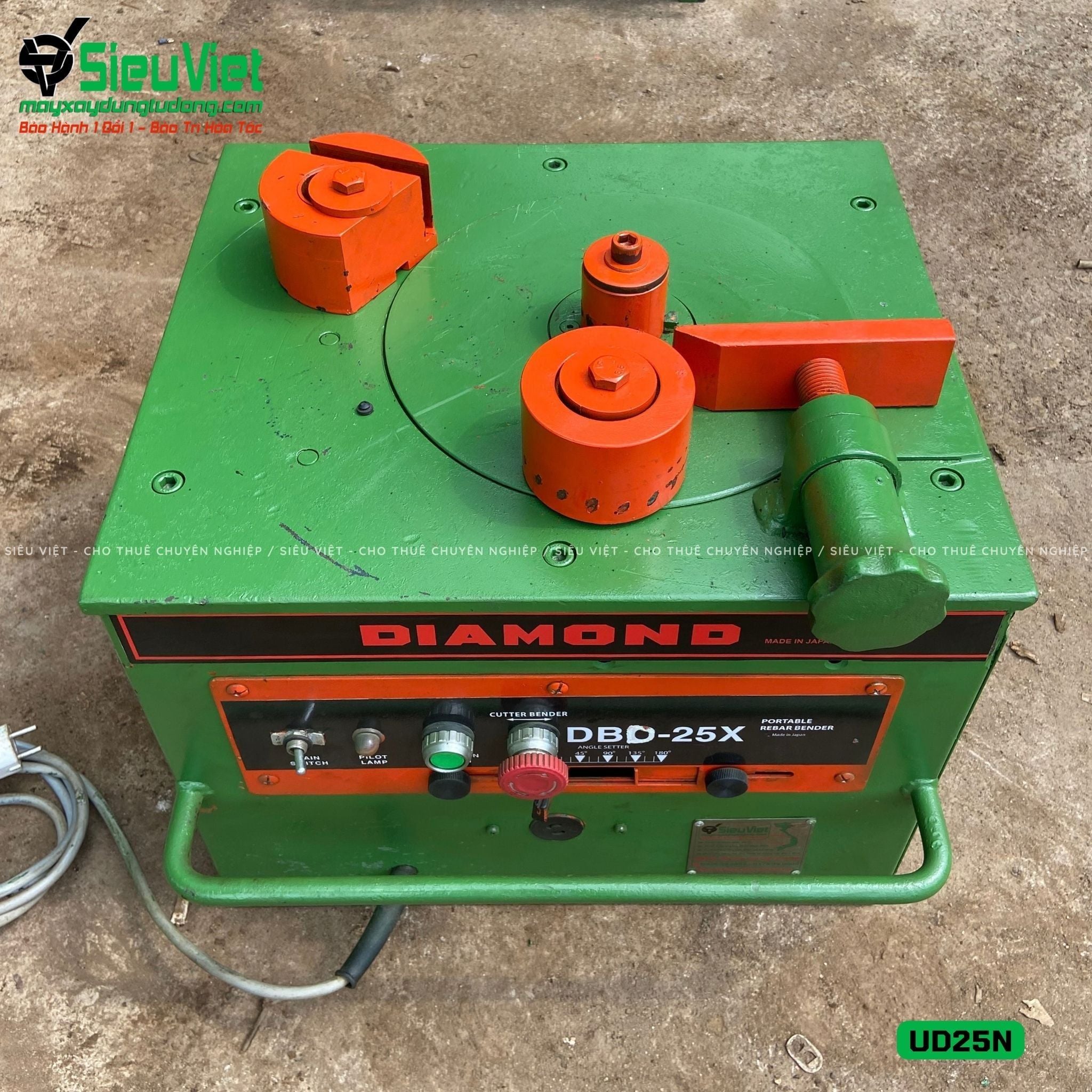 (Cũ) Máy uốn sắt phi 25 UD25N Nhật Bản - Điện 220v, 1 Pha