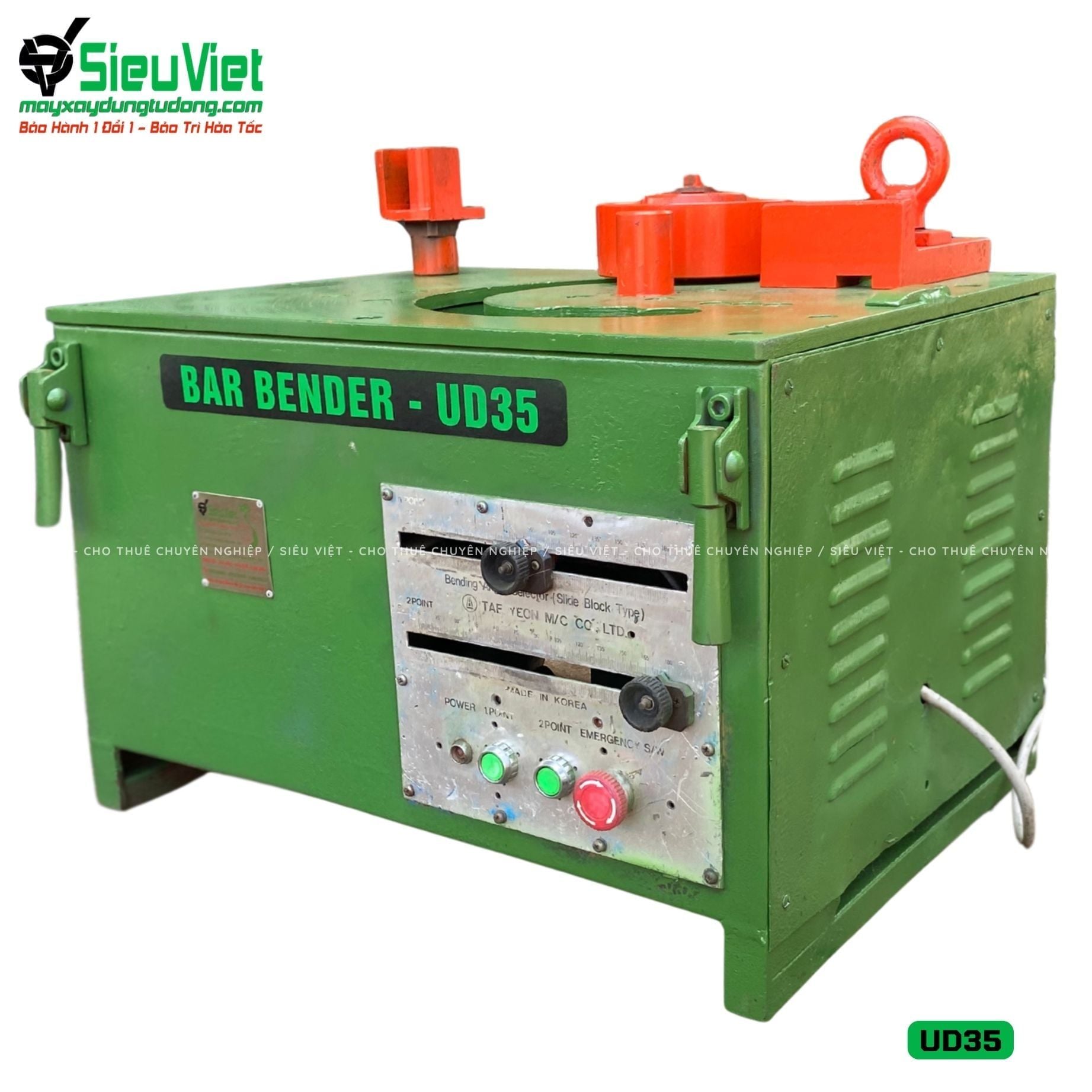 (Cũ) Máy uốn sắt phi 32 Cường Độ Cao UD35 Hàn Quốc (Điện 220v, Dân dụng)