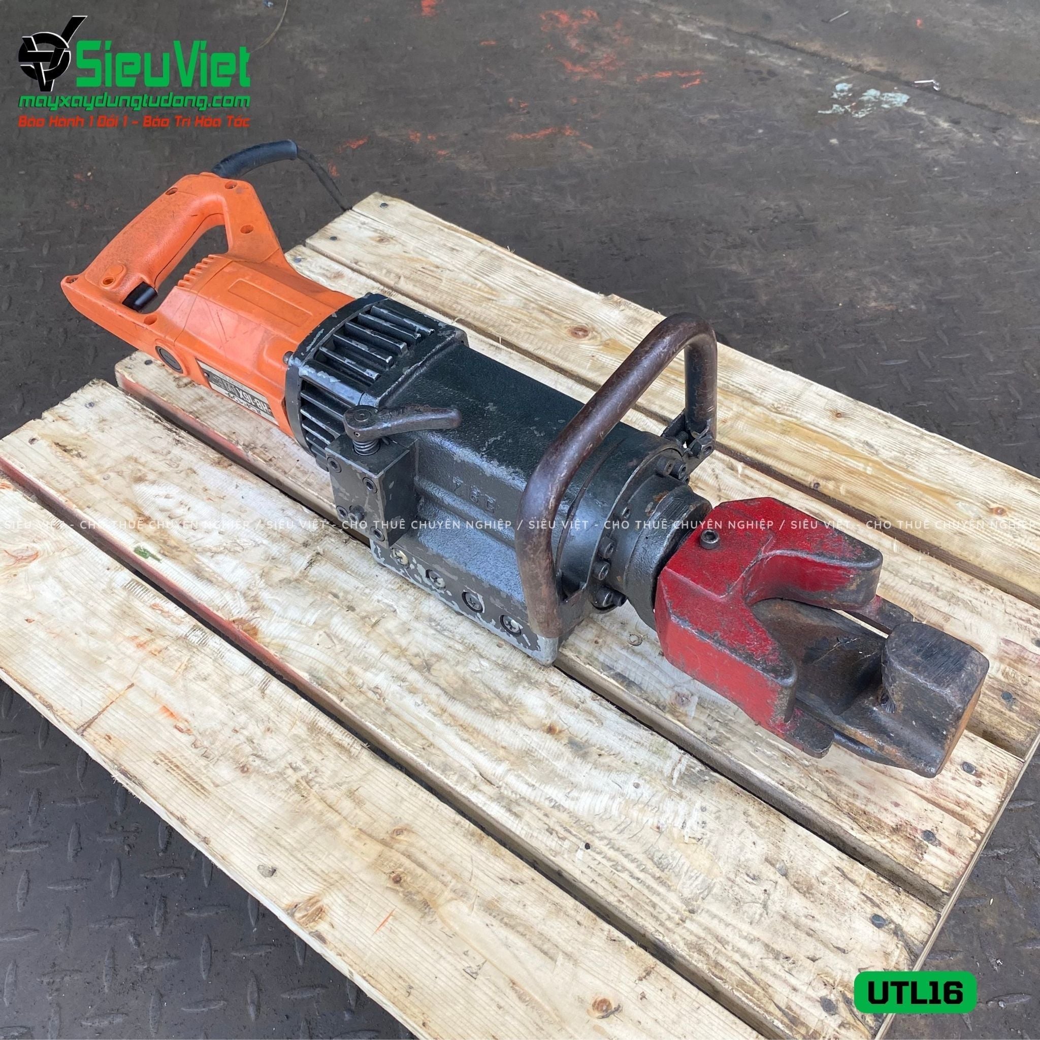 (Cũ) Máy uốn, sửa sắt cầm tay phi 16 Nhật Bản UTL16 - Điện 220v, Dân dụng