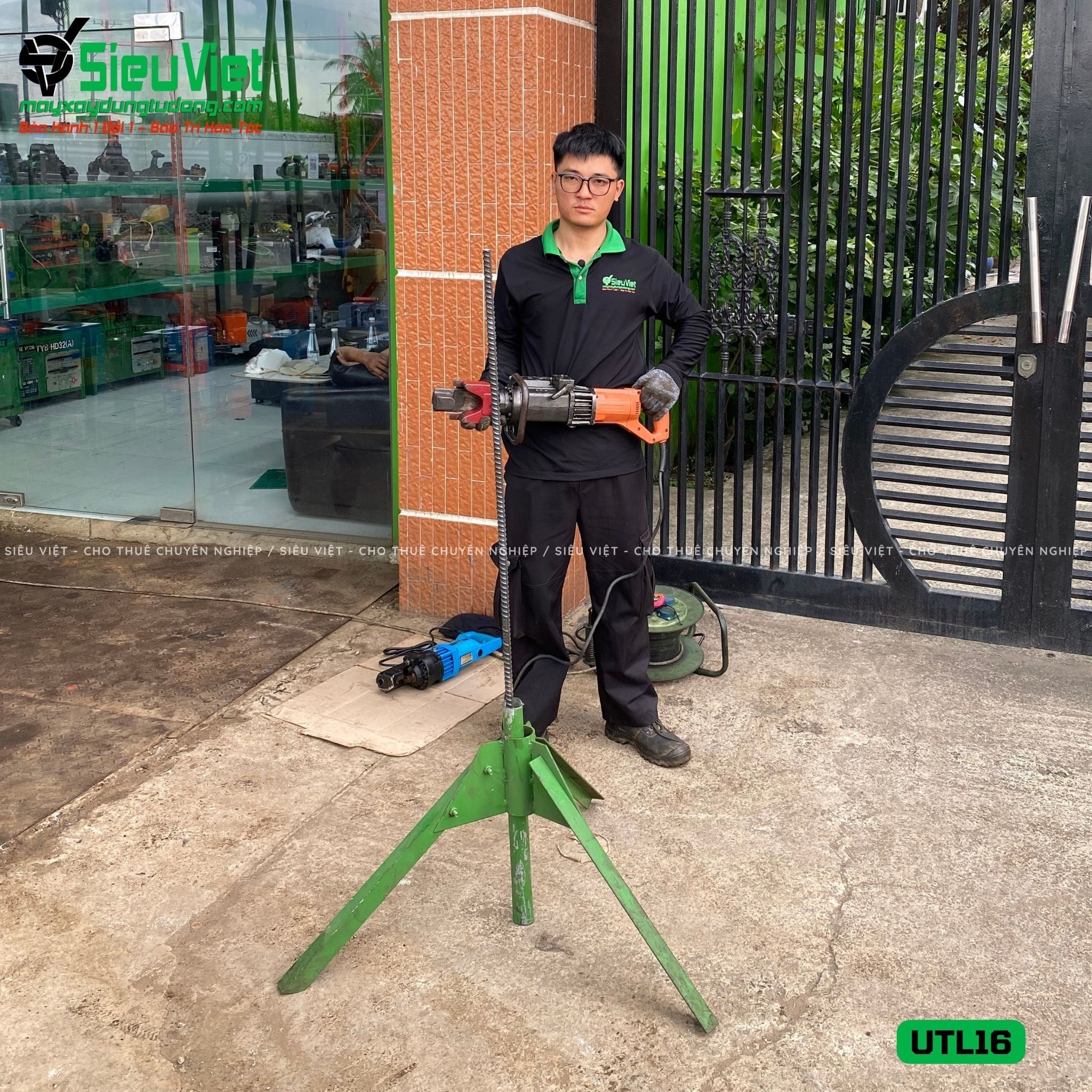 Thuê Tháng Máy uốn sắt cầm tay phi 10-16 UTL16 - Điện 220v, Dân Dụng