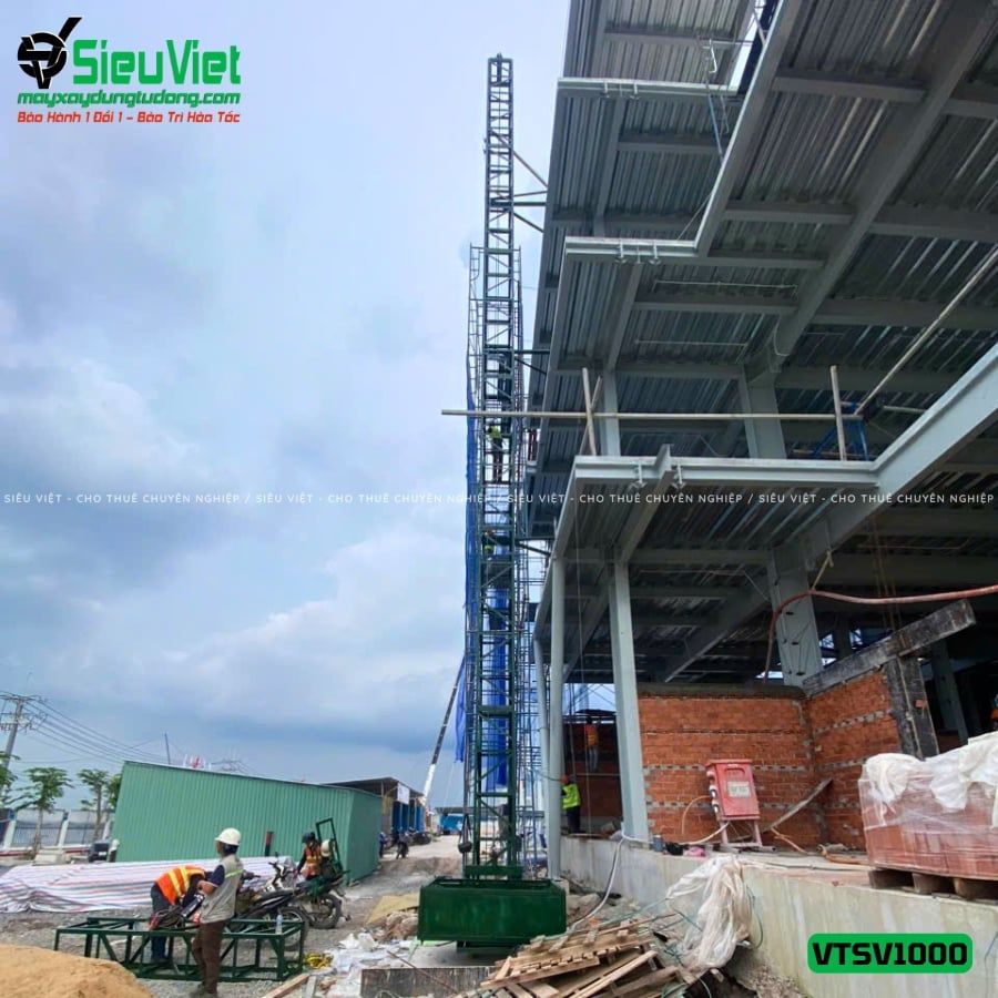 Vận thăng nâng hàng 1000kg cao 21m (Điện 380V, 3 phase)
