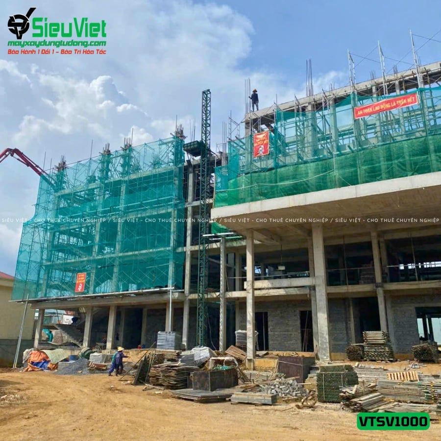 Cho thuê vận thăng Cao 21M 1000kg VTSV1000 - Điện 380v, 3 pha