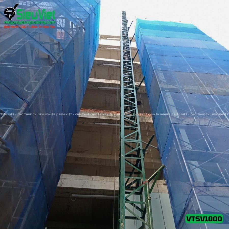 Vận thăng nâng hàng 1000kg cao 27m (Điện 380V, 3 phase)