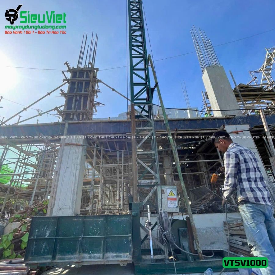Vận thăng nâng hàng 1000kg cao 30m (Điện 380V, 3 phase)