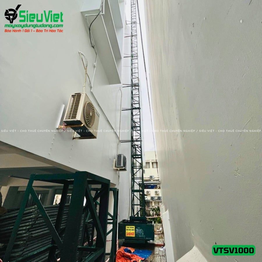 Cho thuê vận thăng Cao 30M 1000kg VTSV1000 - Điện 380v, 3 pha