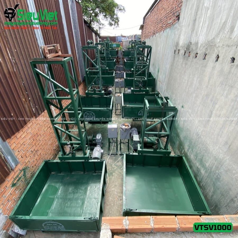 Vận thăng nâng hàng 1000kg cao 12m (Điện 380V, 3 phase)