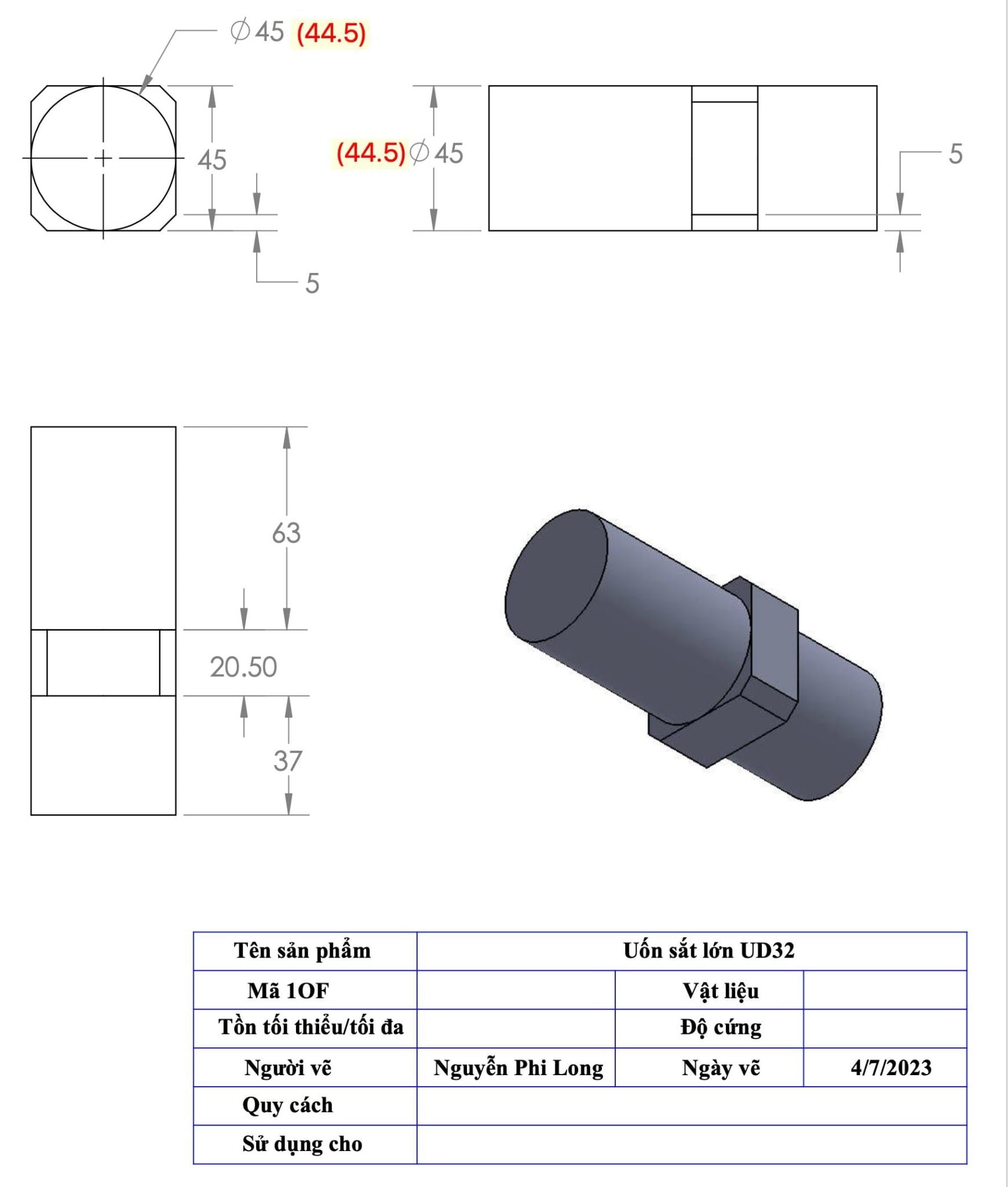 Cốt uốn Sắt Lớn máy uốn sắt Hàn Quốc UD35 - Taeyeon TYB35 (S)