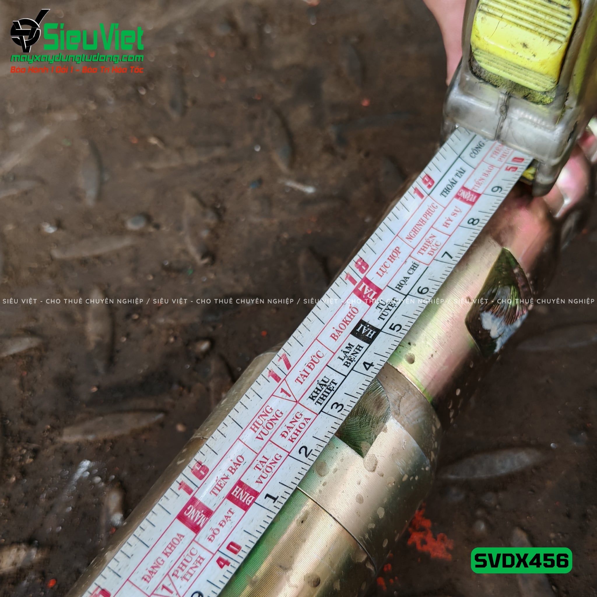 Loại Tốt - Dây đầm dùi Xăng phi 45 dài 6m SVDX456 Trung Quốc
