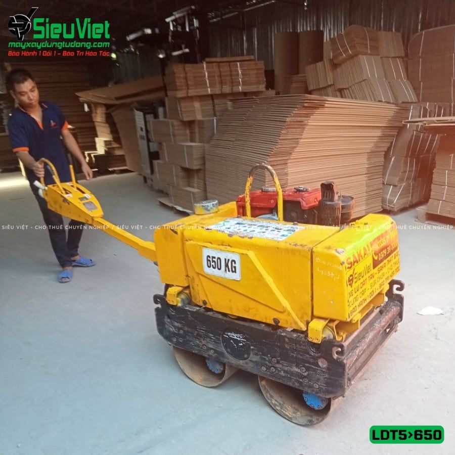 Thuê Ngày Xe lu dắt tay LDT 500-650kg (Dầu Diesel)