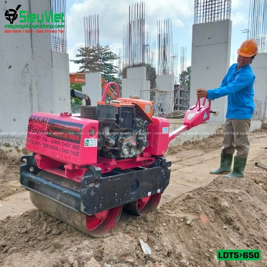Thuê Ngày Xe lu dắt tay LDT 500-650kg (Dầu Diesel)