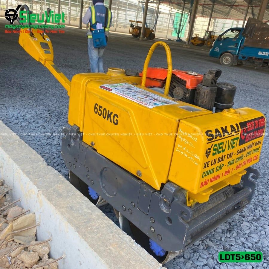 Thuê Tháng Xe lu dắt tay LDT 500-650kg (Dầu Diesel)