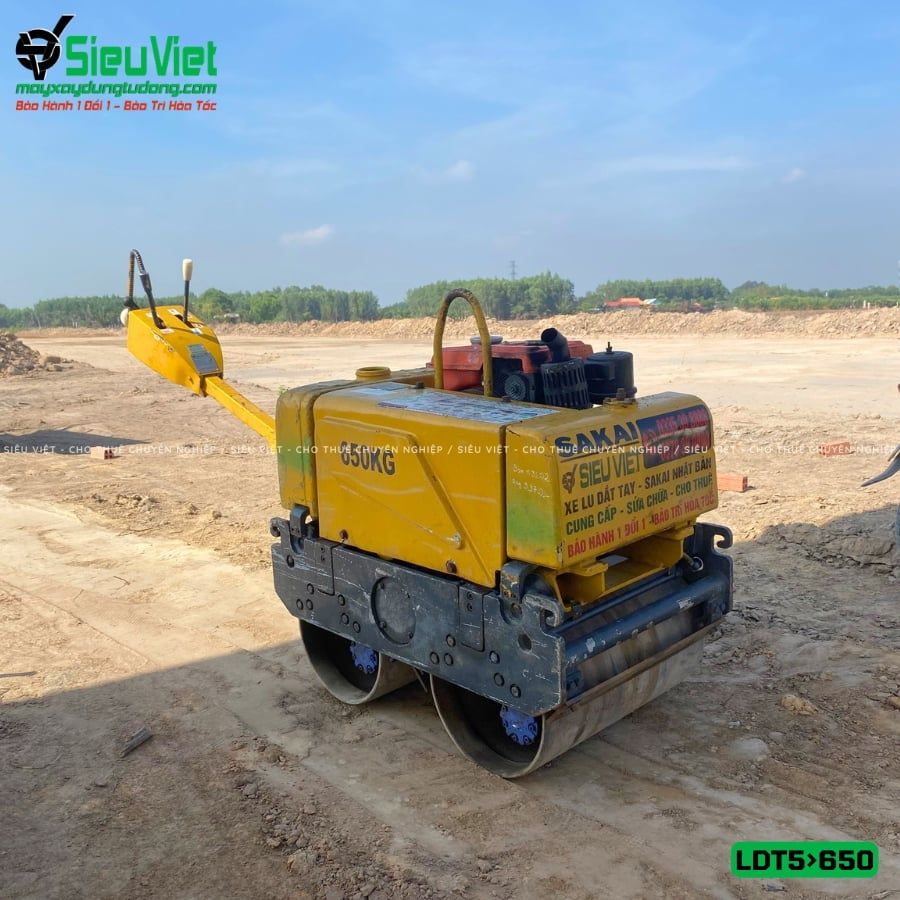 Thuê Tháng Xe lu dắt tay LDT 500-650kg (Dầu Diesel)