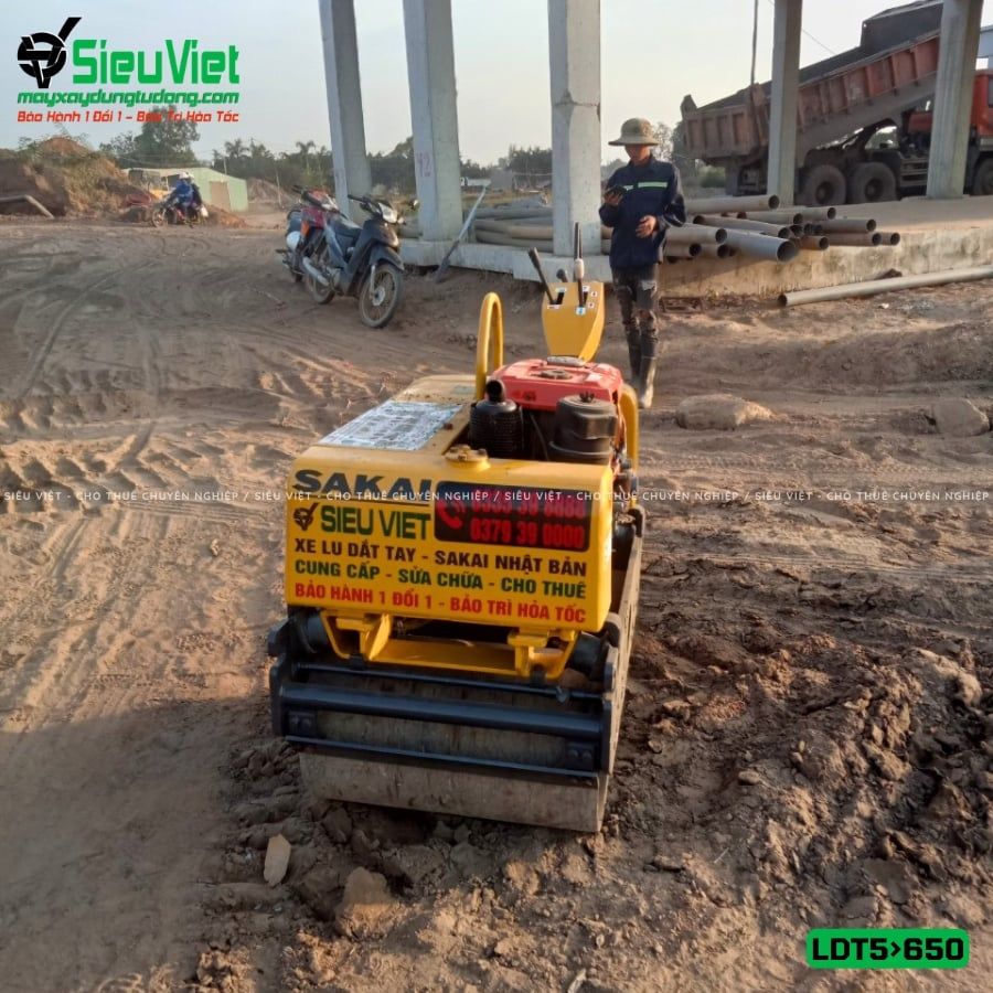 Thuê Tháng Xe lu dắt tay LDT 500-650kg (Dầu Diesel)
