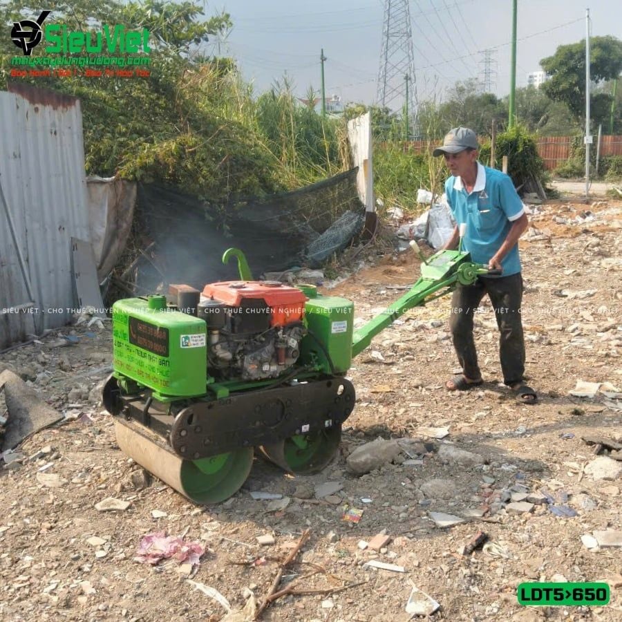 Thuê Ngày Xe lu dắt tay LDT 500-650kg (Dầu Diesel)