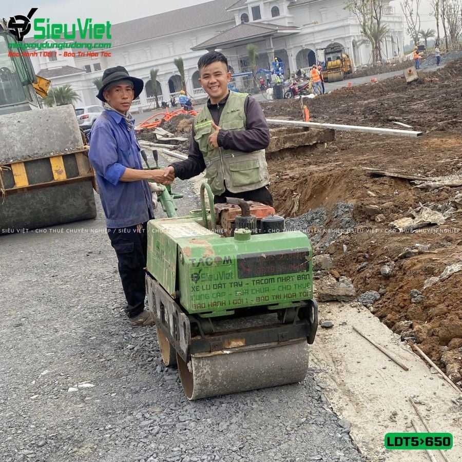 Thuê Tháng Xe lu dắt tay LDT 500-650kg (Dầu Diesel)