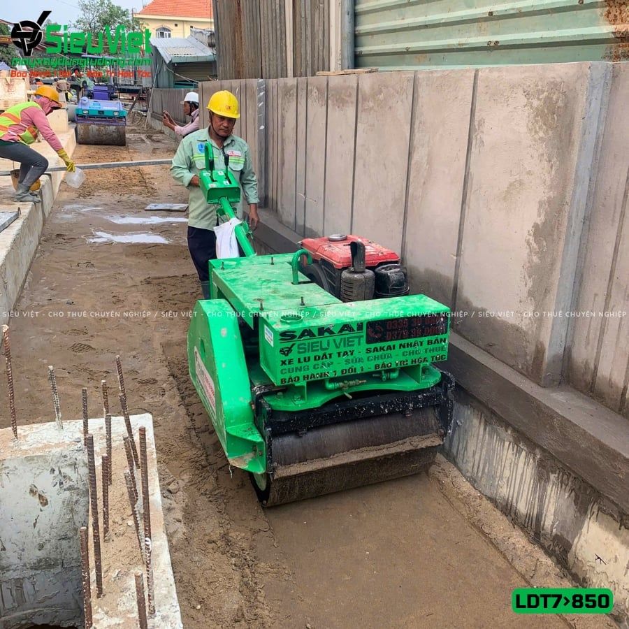 Thuê Tháng Xe lu rung dắt tay LDT78 700-850kg (Dầu Diesel)