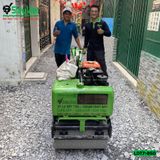 (Cho Thuê Ngày) Xe lu dắt tay 700Kg-850kg Nhật Bản - Động cơ Diesel