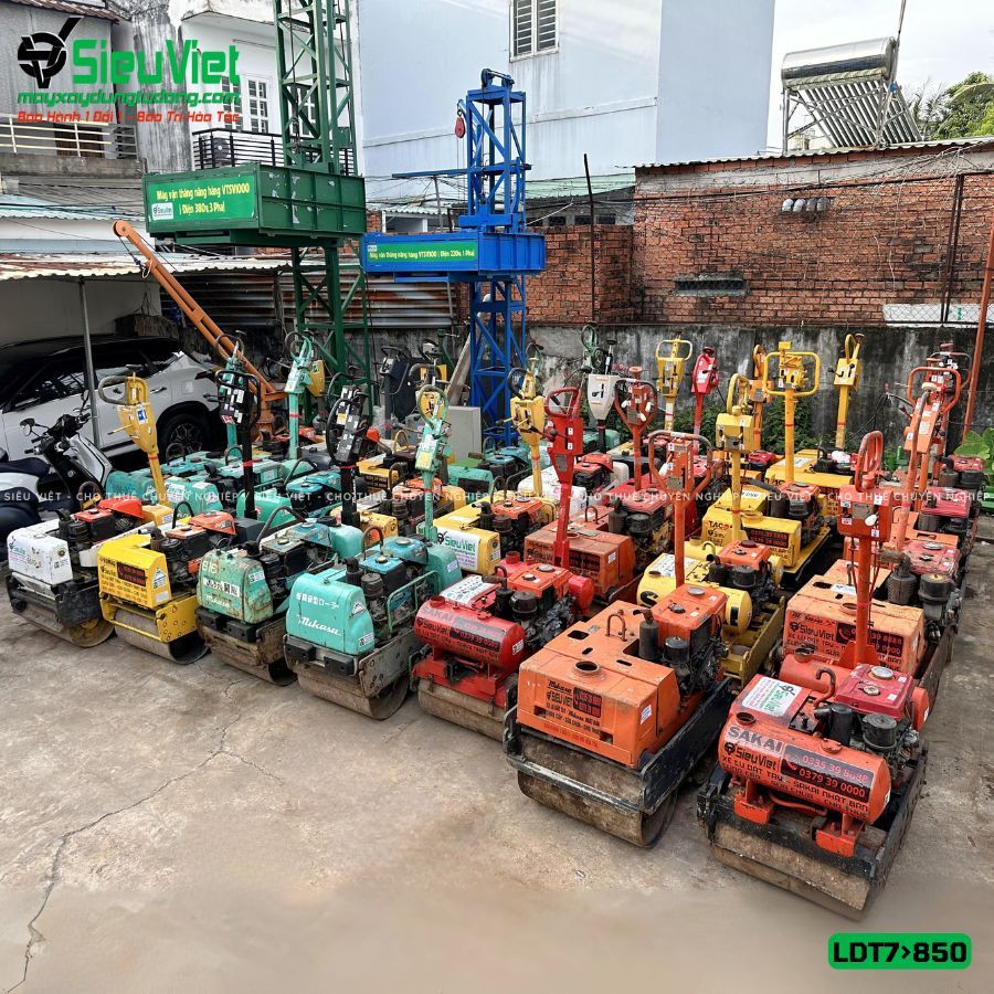 Thuê Tháng Xe lu dắt tay 700Kg-850kg Nhật Bản - Động cơ Diesel