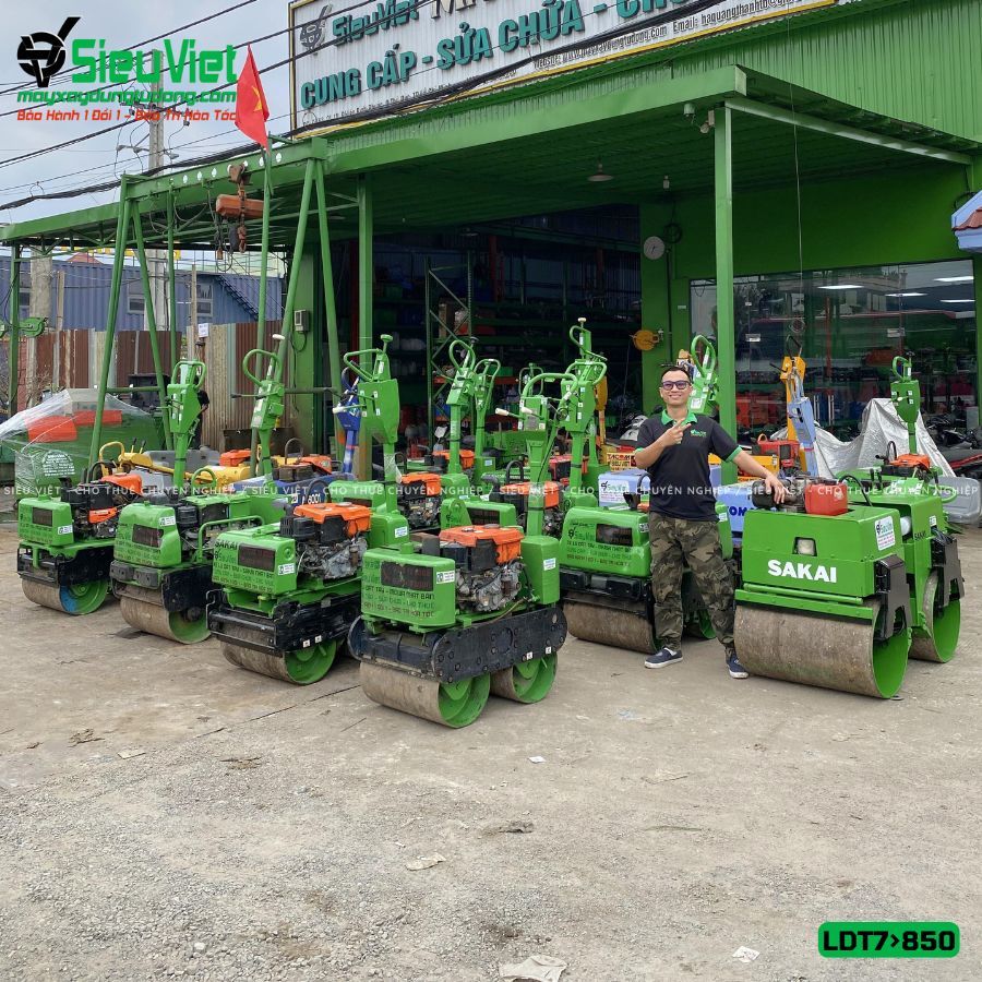 Thuê Tháng Xe lu dắt tay 700Kg-850kg Nhật Bản - Động cơ Diesel