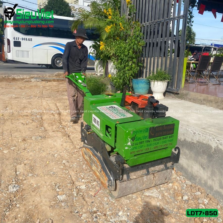 Thuê Tháng Xe lu dắt tay 700Kg-850kg Nhật Bản - Động cơ Diesel