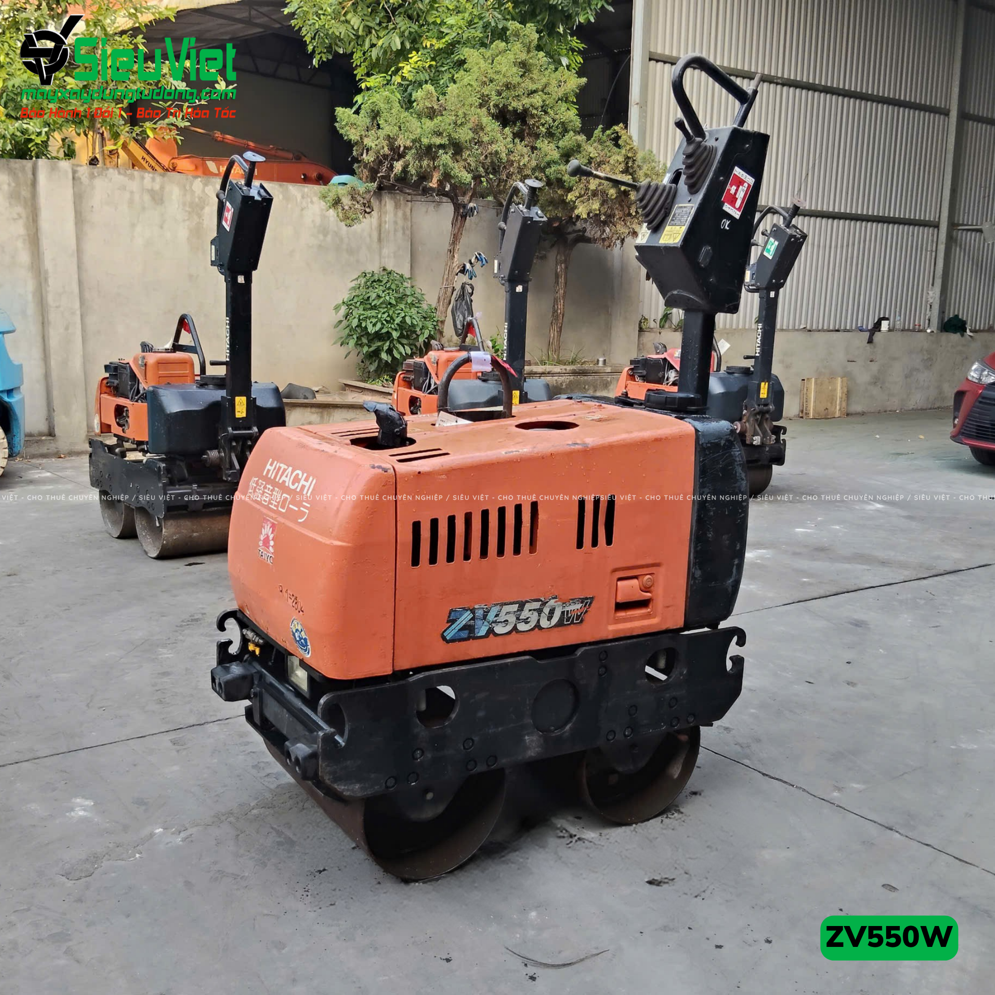 Xe lu rung dắt tay 620Kg Hitachi ZV550W Nhật Bản (11146)