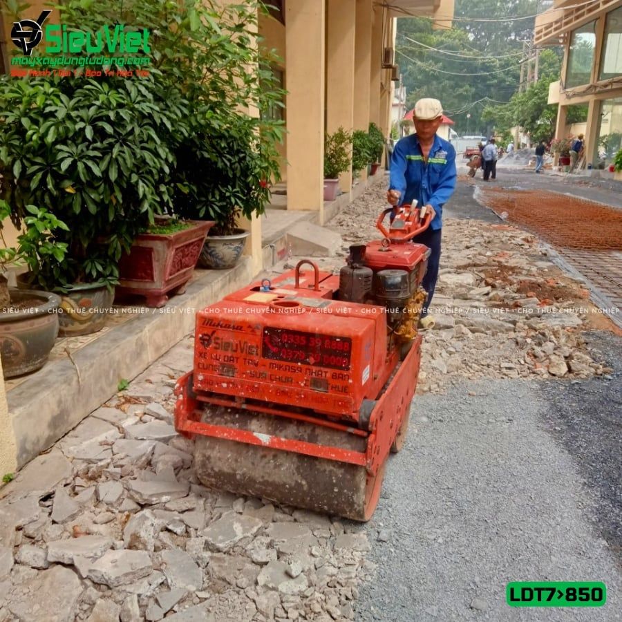 Máy lu rung dắt tay 750Kg Mikasa MR7DA Nhật Bản (050626)