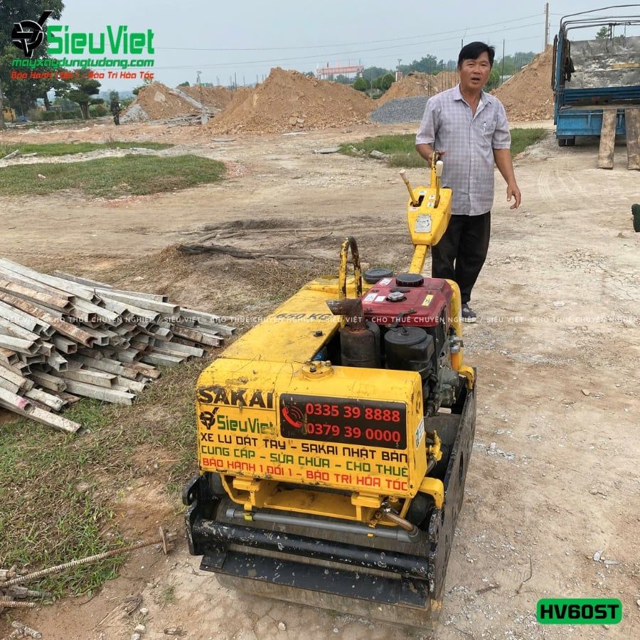 Xe lu rung dắt tay 640kg Sakai HV60ST Nhật Bản (VHV1110309)