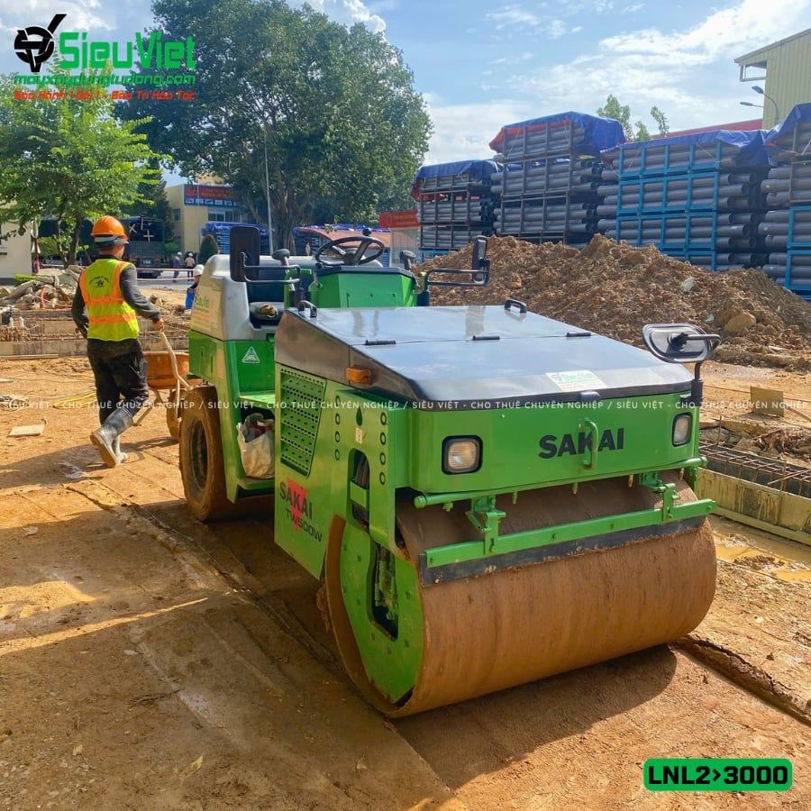 Thuê Ngày Xe lu rung nhỏ 2-3 Tấn Nhật Bản - LNL23