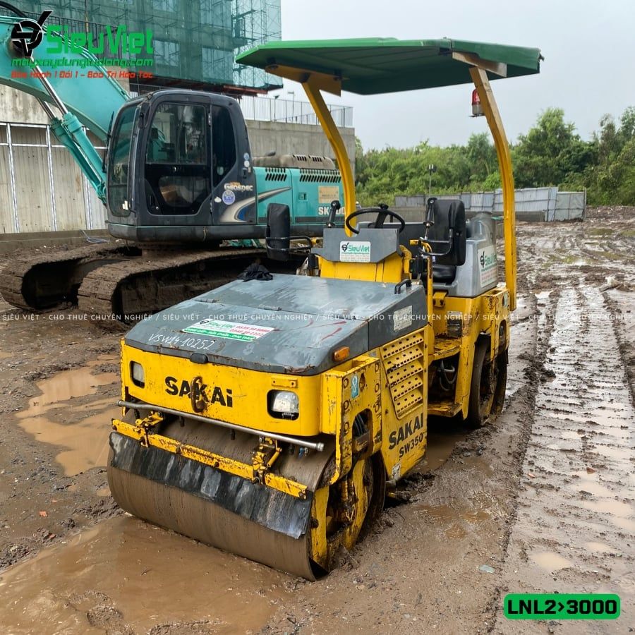 Thuê Ngày Xe lu rung nhỏ 2-3 Tấn Nhật Bản - LNL23