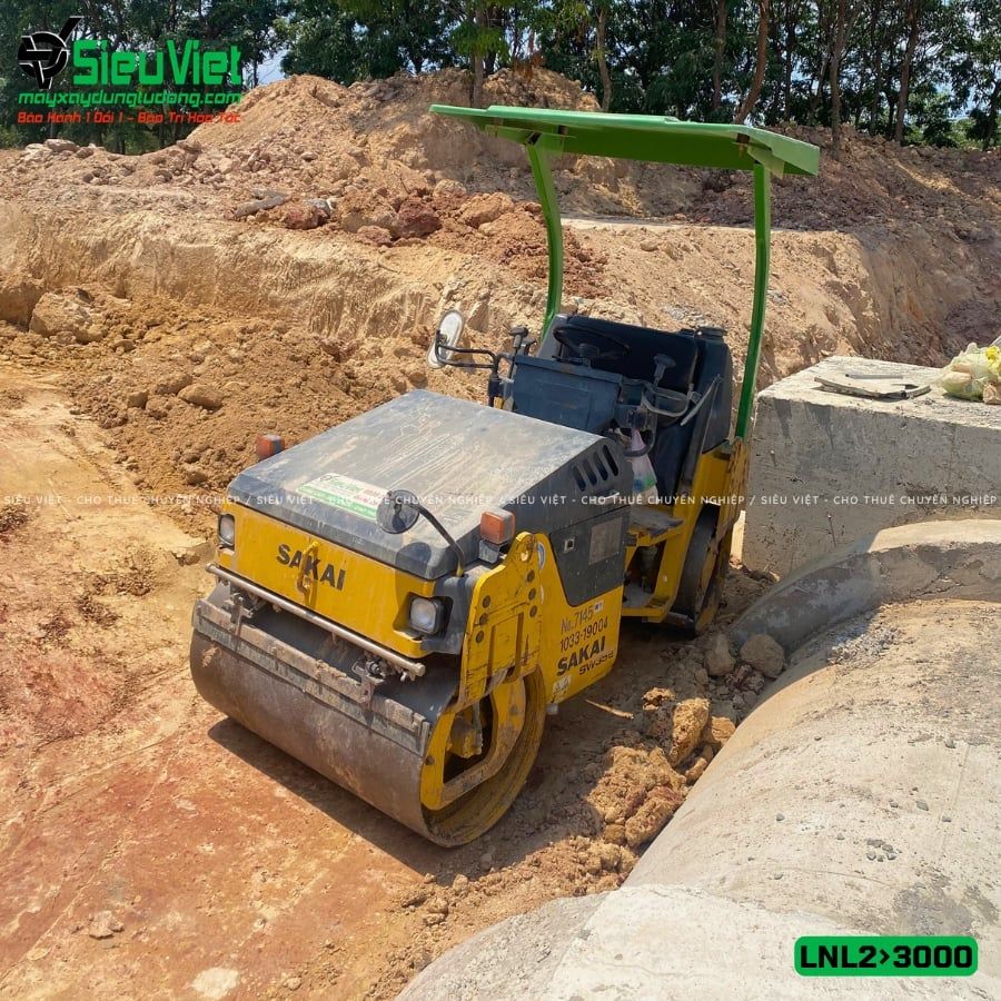 Thuê Tháng Xe lu rung nhỏ 2-3 Tấn Nhật Bản - LNL23