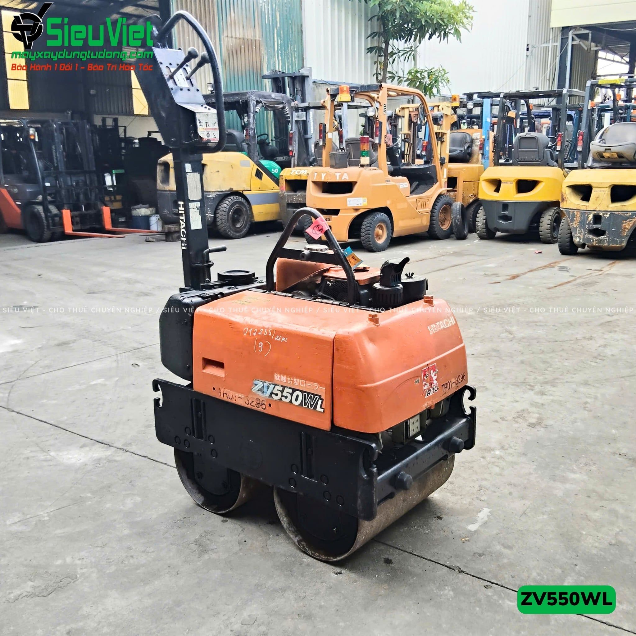 Xe lu rung dắt tay 600Kg Hitachi ZV550WL Nhật Bản (10308)
