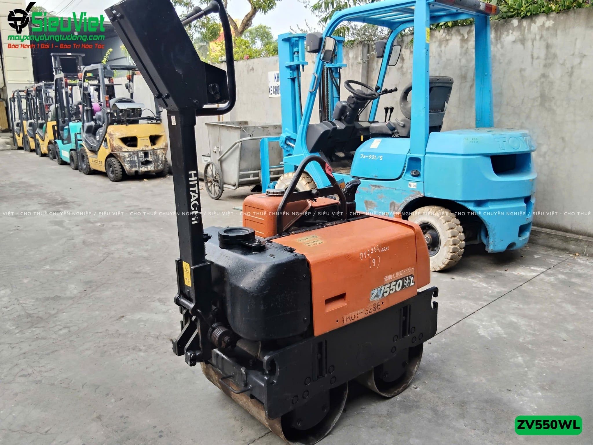 Xe lu rung dắt tay 600Kg Hitachi ZV550WL Nhật Bản (10308)