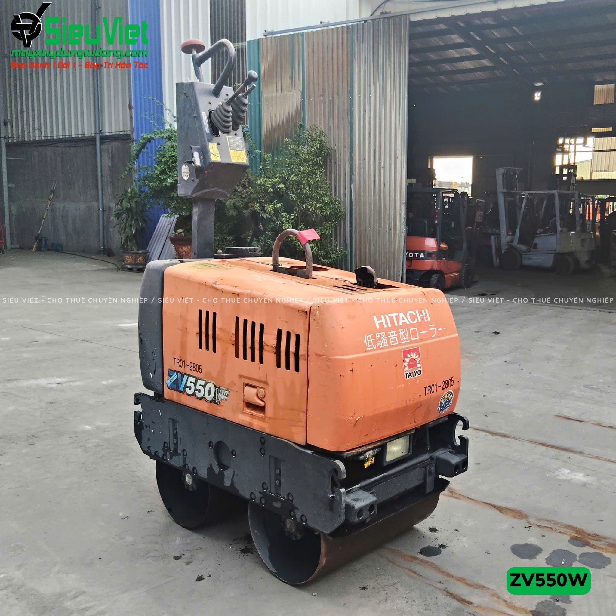 Xe lu rung dắt tay 620Kg Hitachi ZV550W Nhật Bản (11153)