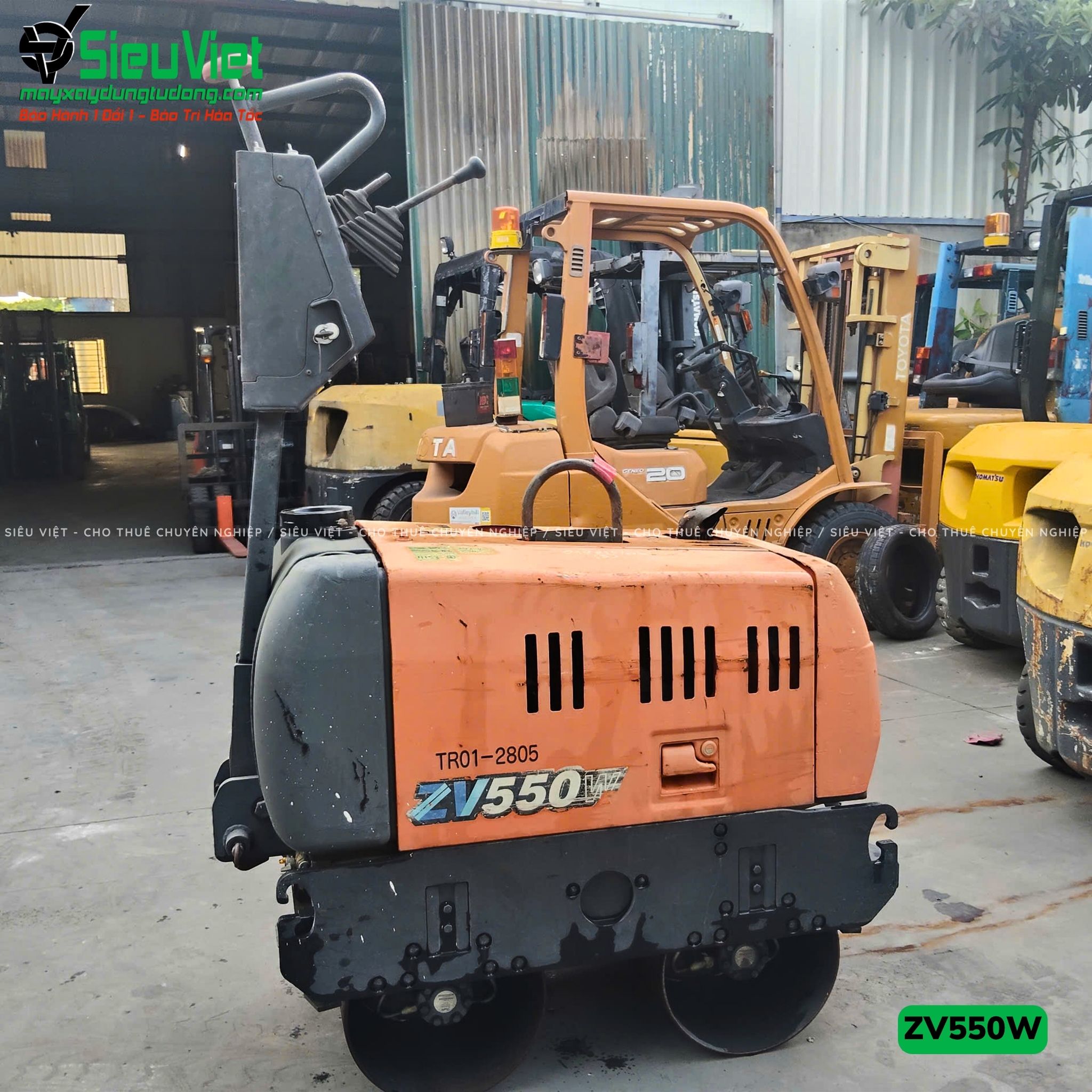 Xe lu rung dắt tay 620Kg Hitachi ZV550W Nhật Bản (11153)