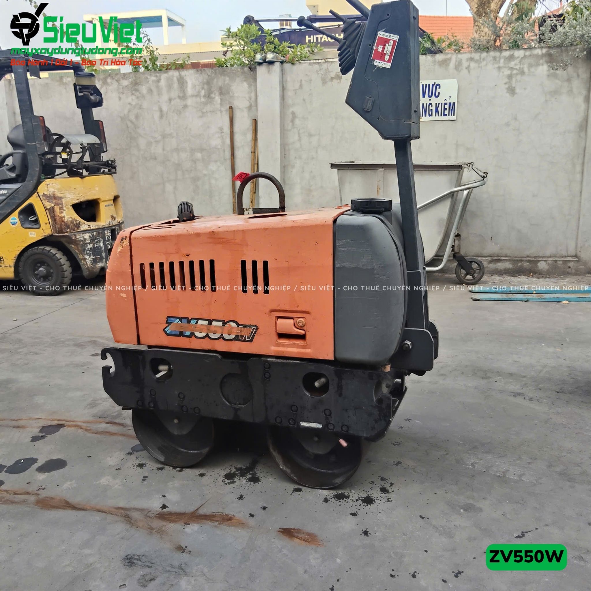 Xe lu rung dắt tay 620Kg Hitachi ZV550W Nhật Bản (11153)