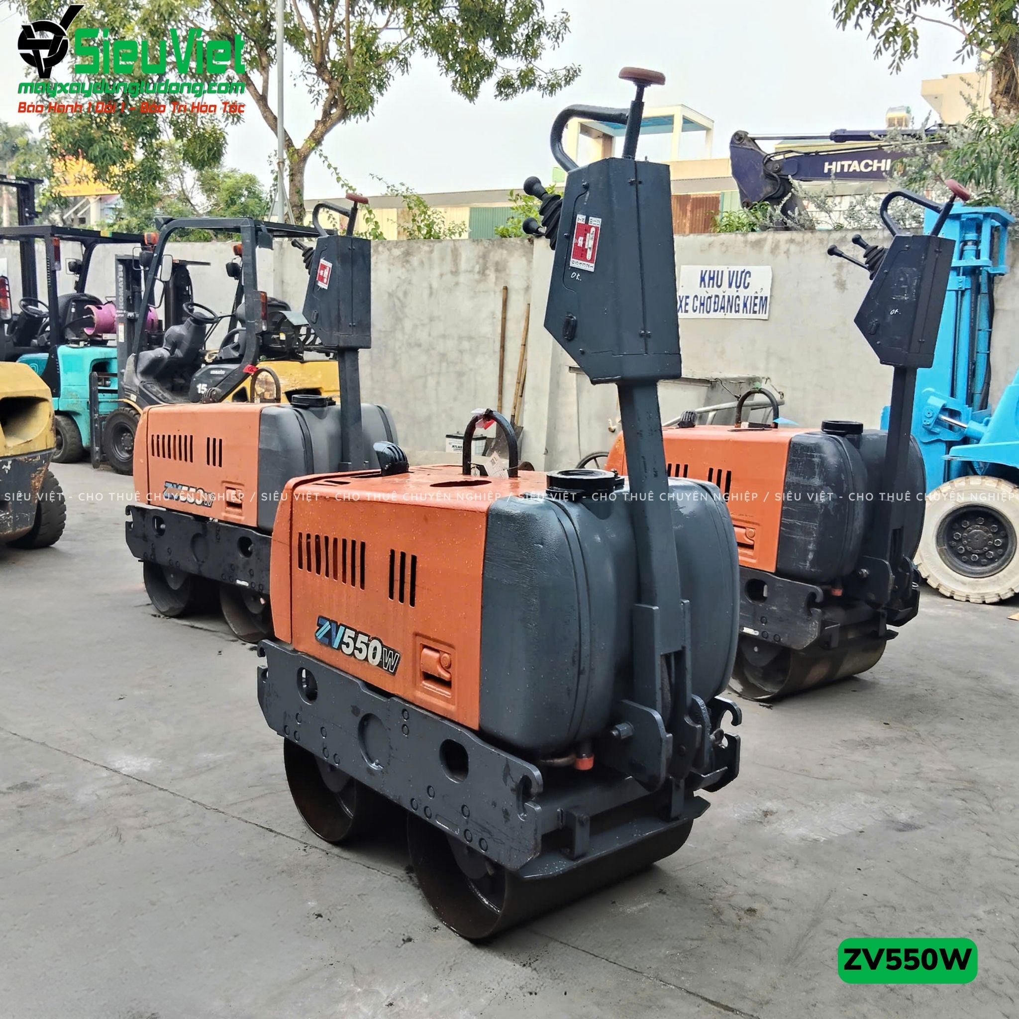 Xe lu rung dắt tay 620Kg Hitachi ZV550W Nhật Bản (11220)
