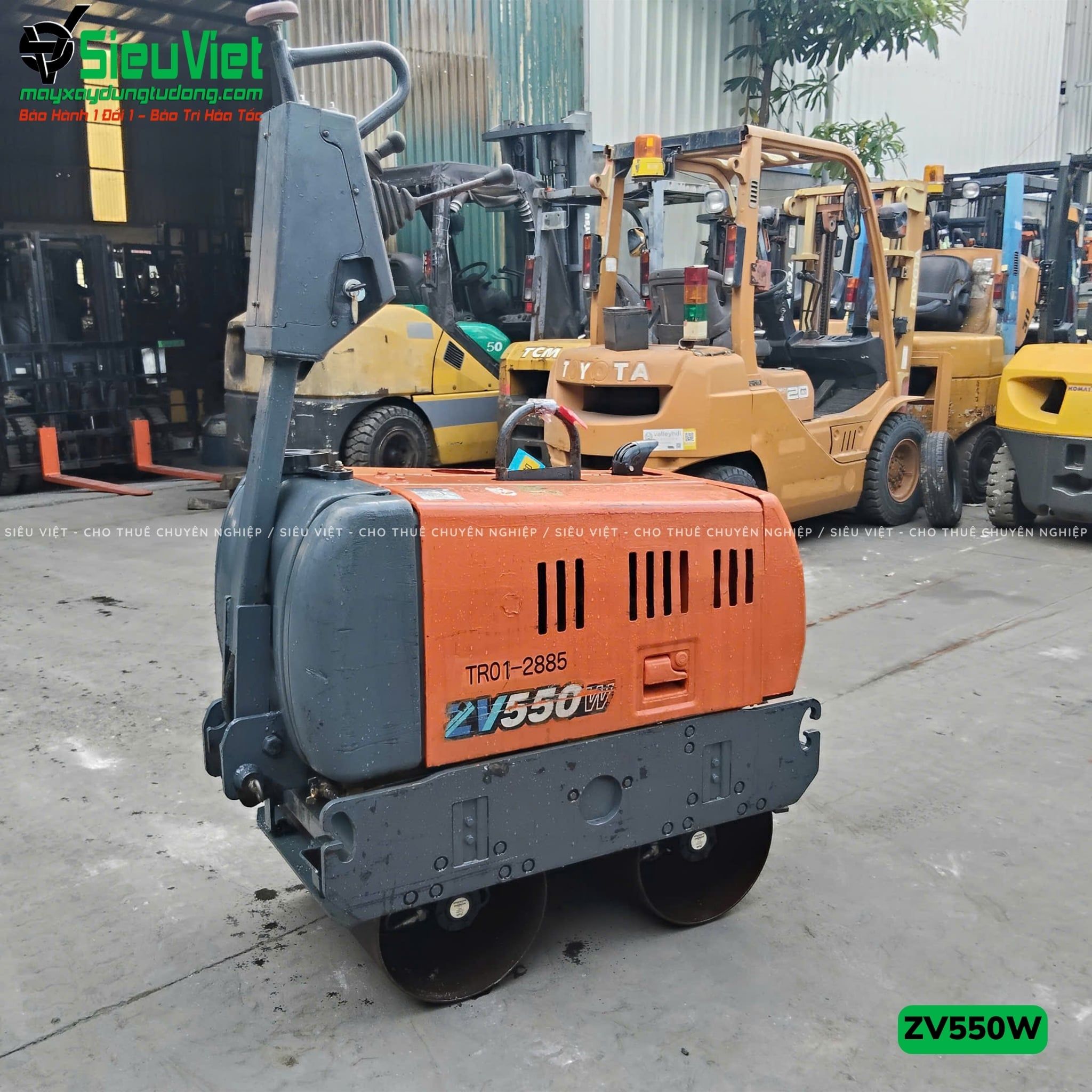Xe lu rung dắt tay 620Kg Hitachi ZV550W Nhật Bản (11220)