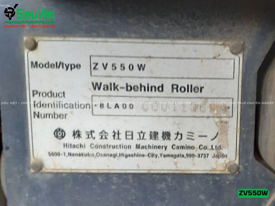 Xe lu rung dắt tay 620Kg Hitachi ZV550W Nhật Bản (11369)