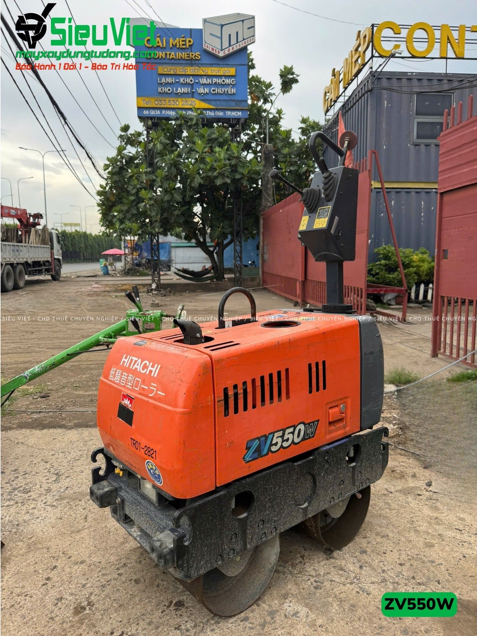 Xe lu rung dắt tay 625Kg Hitachi ZV550W Nhật Bản (11289)