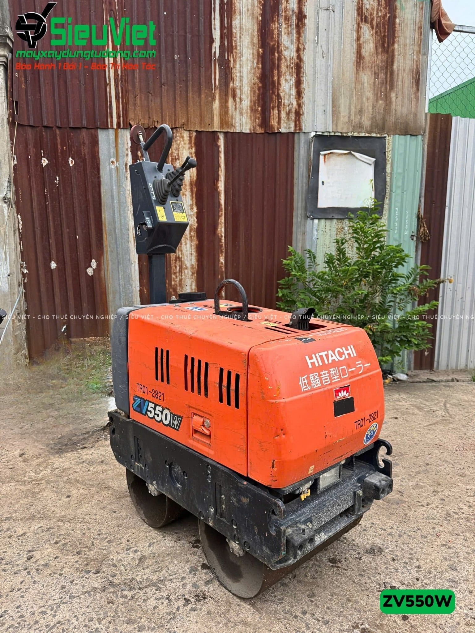 Xe lu rung dắt tay 625Kg Hitachi ZV550W Nhật Bản (11289)
