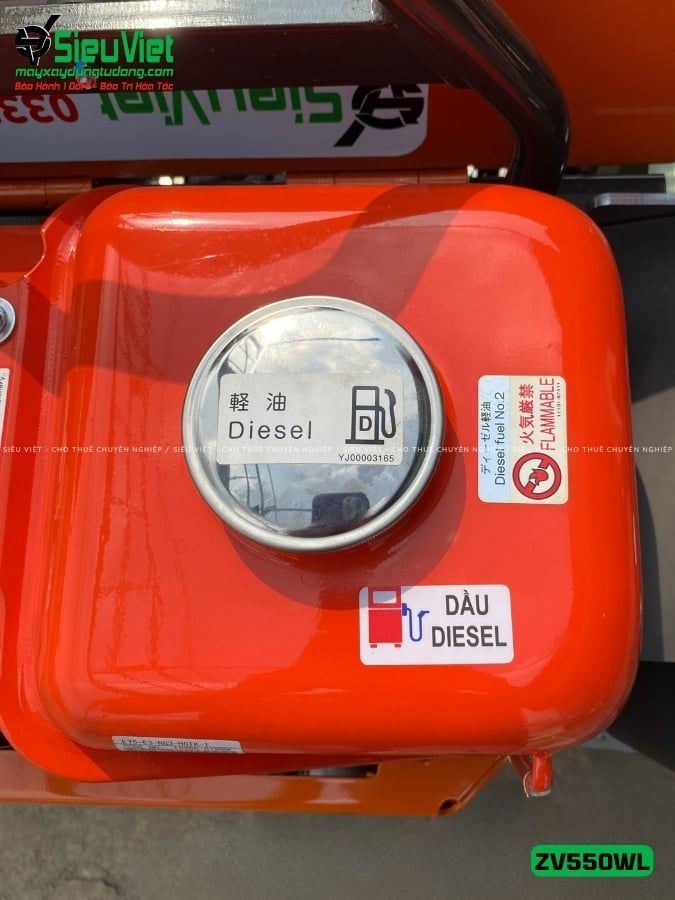 Xe lu rung dắt tay 600Kg Hitachi ZV550WL Nhật Bản (11078)