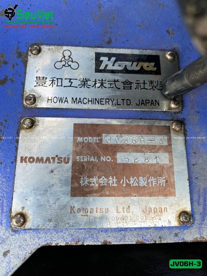 Xe lu rung dắt tay 600Kg Komatsu JV06H-3 Nhật Bản (JV06H35281)