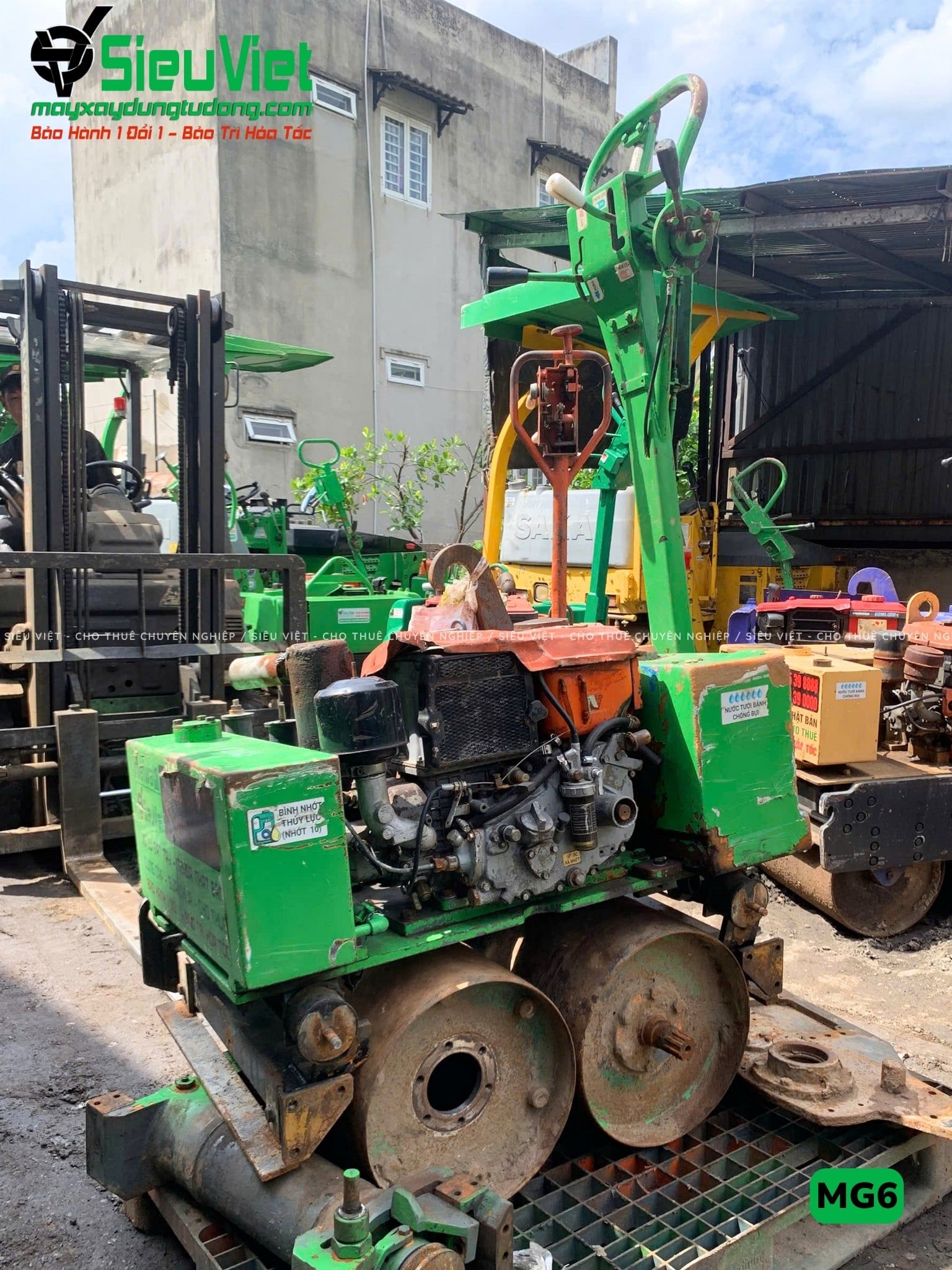 Xe lu rung dắt tay 600Kg Meiwa MG6 Nhật Bản (H2082)