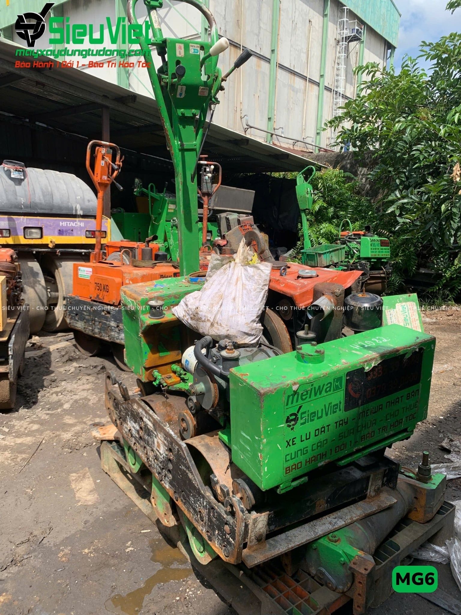 Xe lu rung dắt tay 600Kg Meiwa MG6 Nhật Bản (H2082)