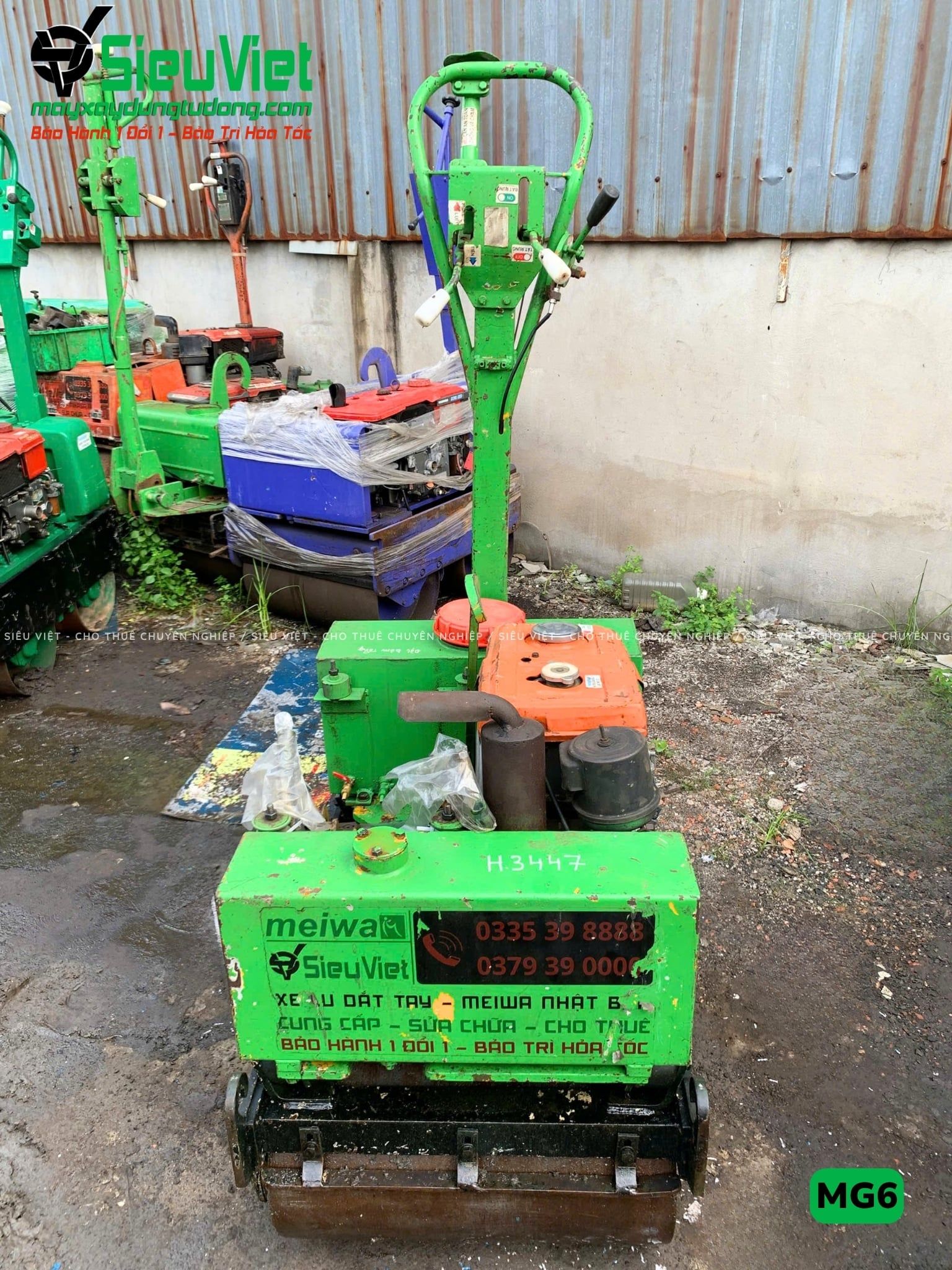 Xe lu rung dắt tay 600Kg Meiwa MG6 Nhật Bản (H3447)