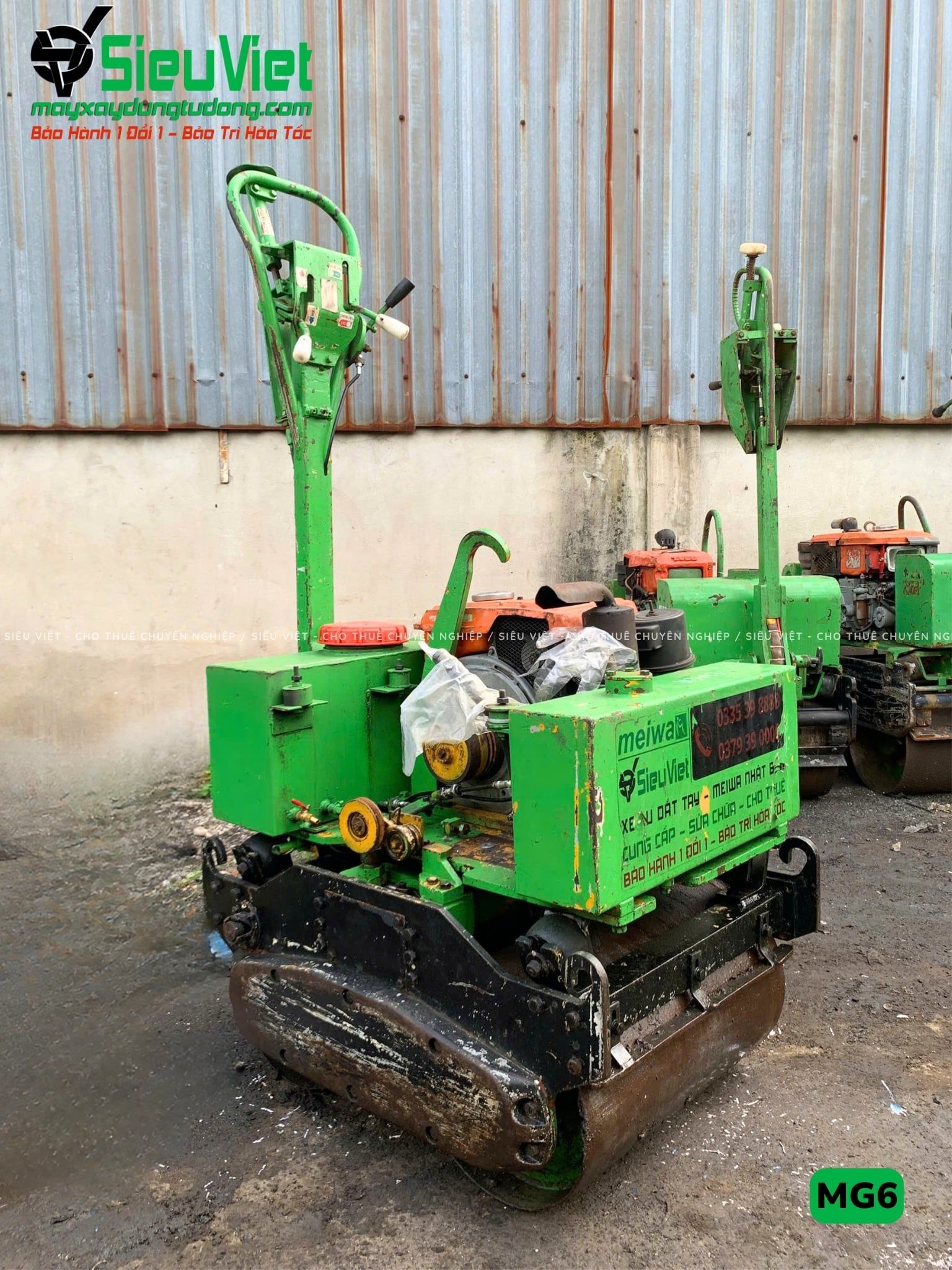 Xe lu rung dắt tay 600Kg Meiwa MG6 Nhật Bản (H3447)