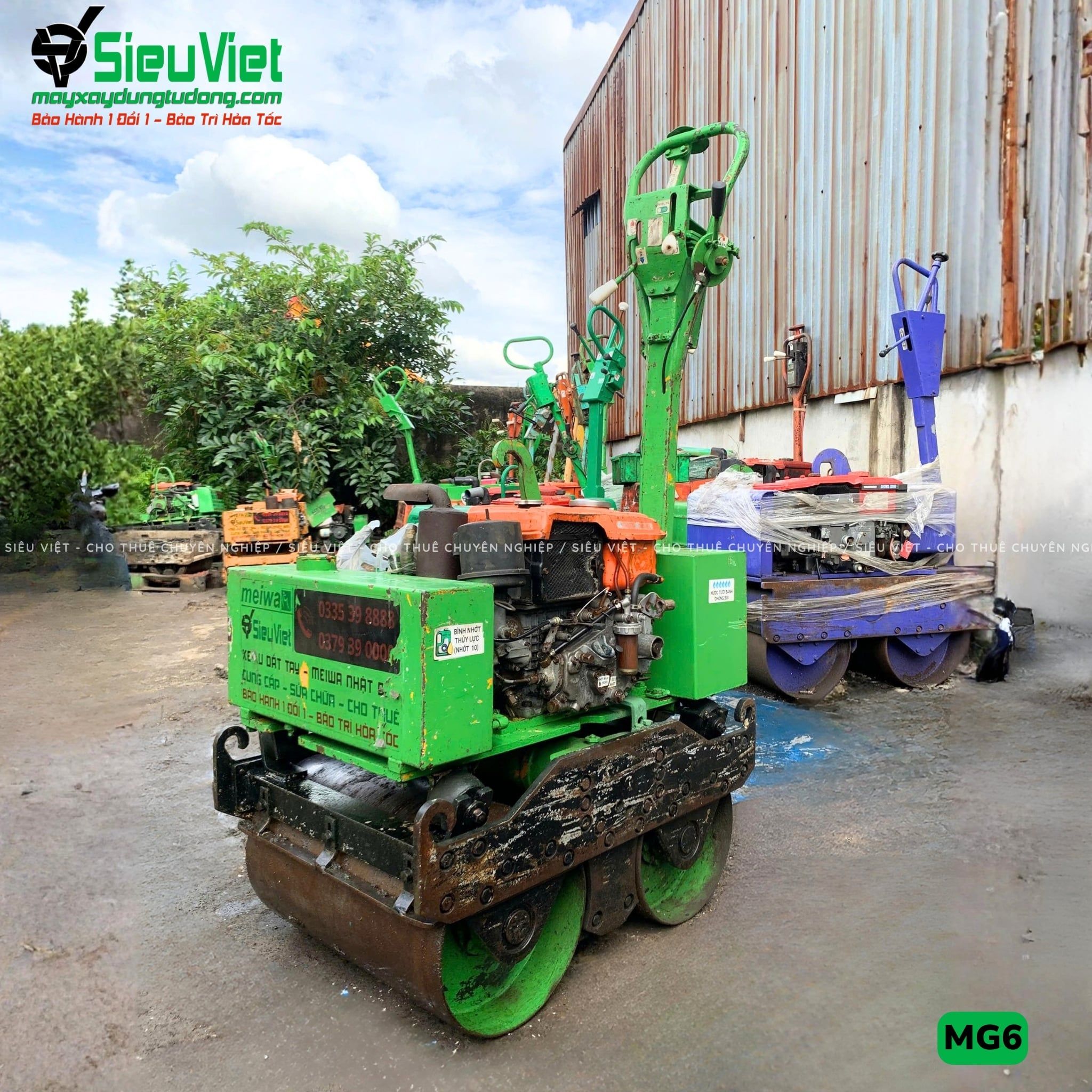 Xe lu rung dắt tay 600Kg Meiwa MG6 Nhật Bản (H3447)