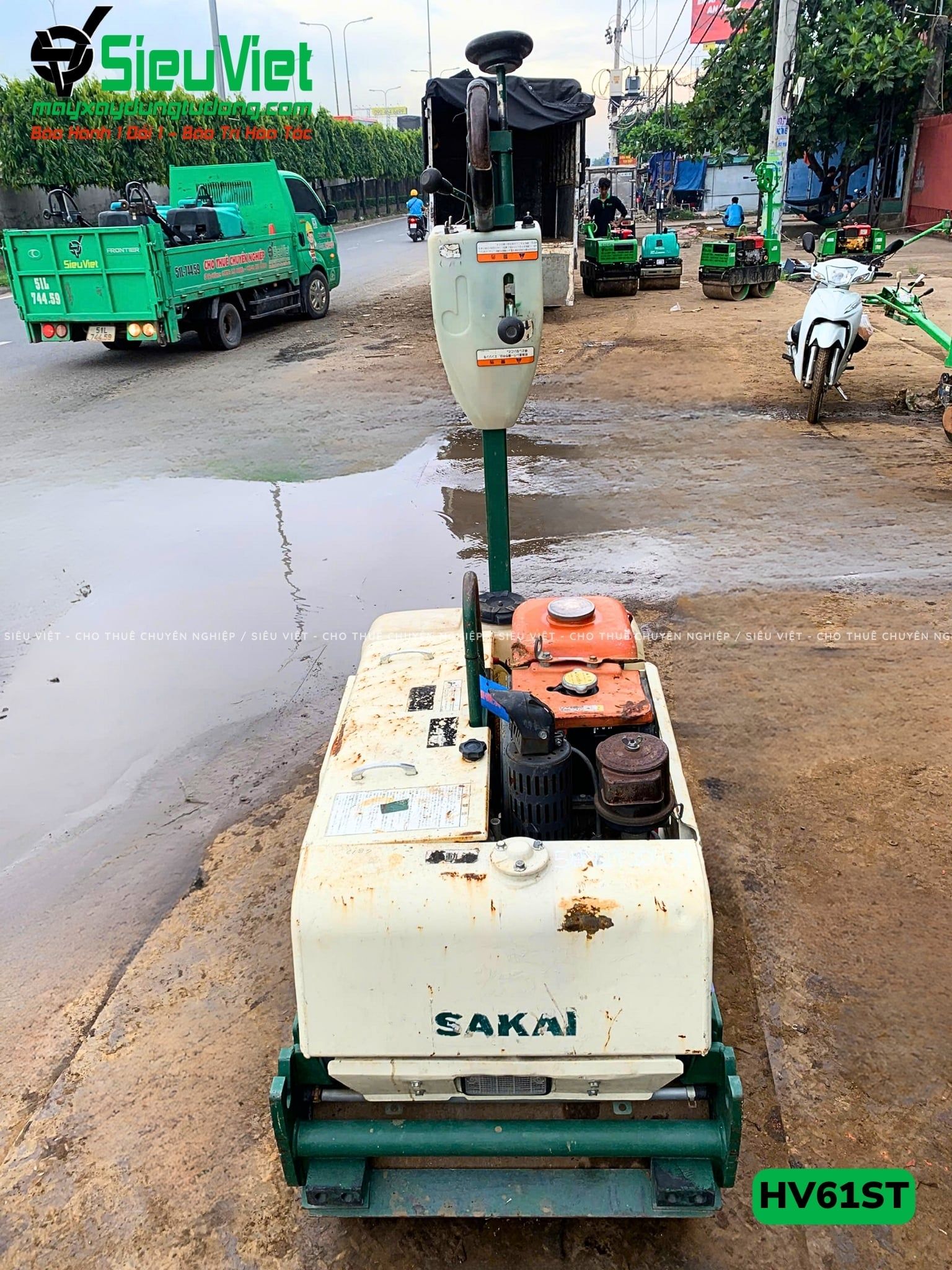 Xe lu rung dắt tay 660Kg Sakai HV61ST Nhật Bản (5HV2120421)