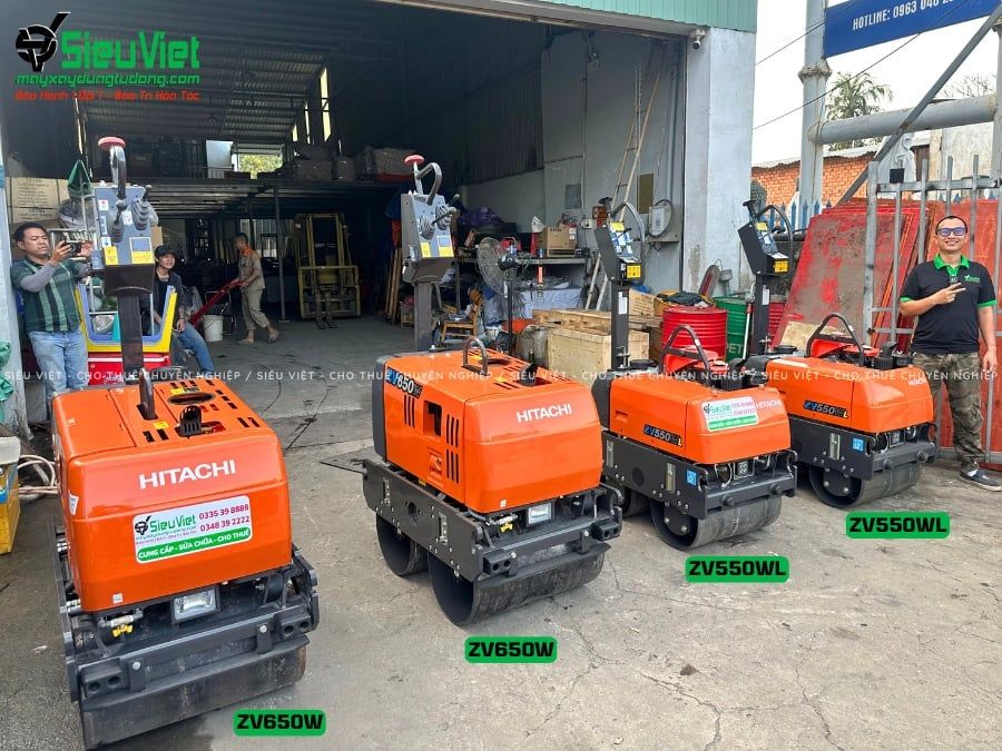 Xe lu rung dắt tay 600Kg Hitachi ZV550WL Nhật Bản (11078)