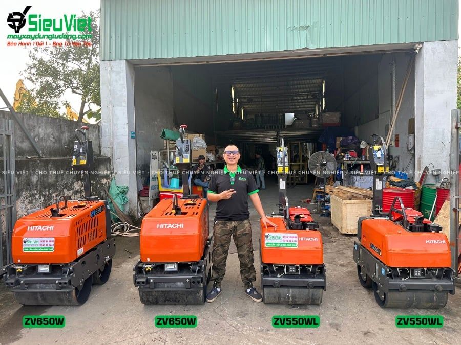 Xe lu rung dắt tay 600Kg Hitachi ZV550WL Nhật Bản (11078)